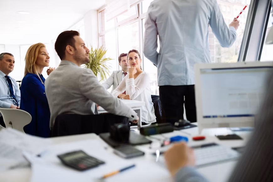 Corporate team meeting